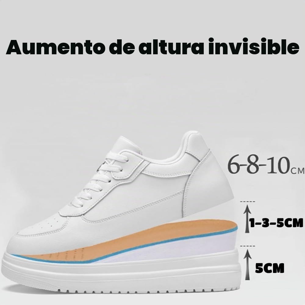 Zapatos De Elevación De Altura Invisible De Los Hombres 4/6/8/10cm Zapatillas Deportivas Ligeras Transpirables Zapatillas Casual y Cómodas Sneakers