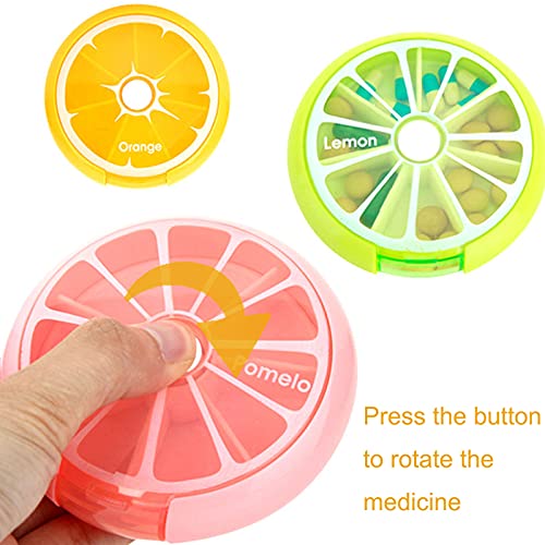 Ronde Wekelijkse Pillendoos Reis Pillendoosje 4 Stuks 7 Dagen Pillendoosje Ronde Pillendoos Dagelijkse Pillendoos Kleine Pillendoos Draagbare Pillendoos voor Het Bewaren van Medicijnen En Supplementen - Afbeelding 5