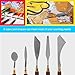 MEEDEN 5 Pieces Painting Knife Set Versatile Stainless Steel Spatula Palette Knife Oil Painting Accessories Mixing Scraper for Oil, Paint Color Mixing, Acrylic Painting