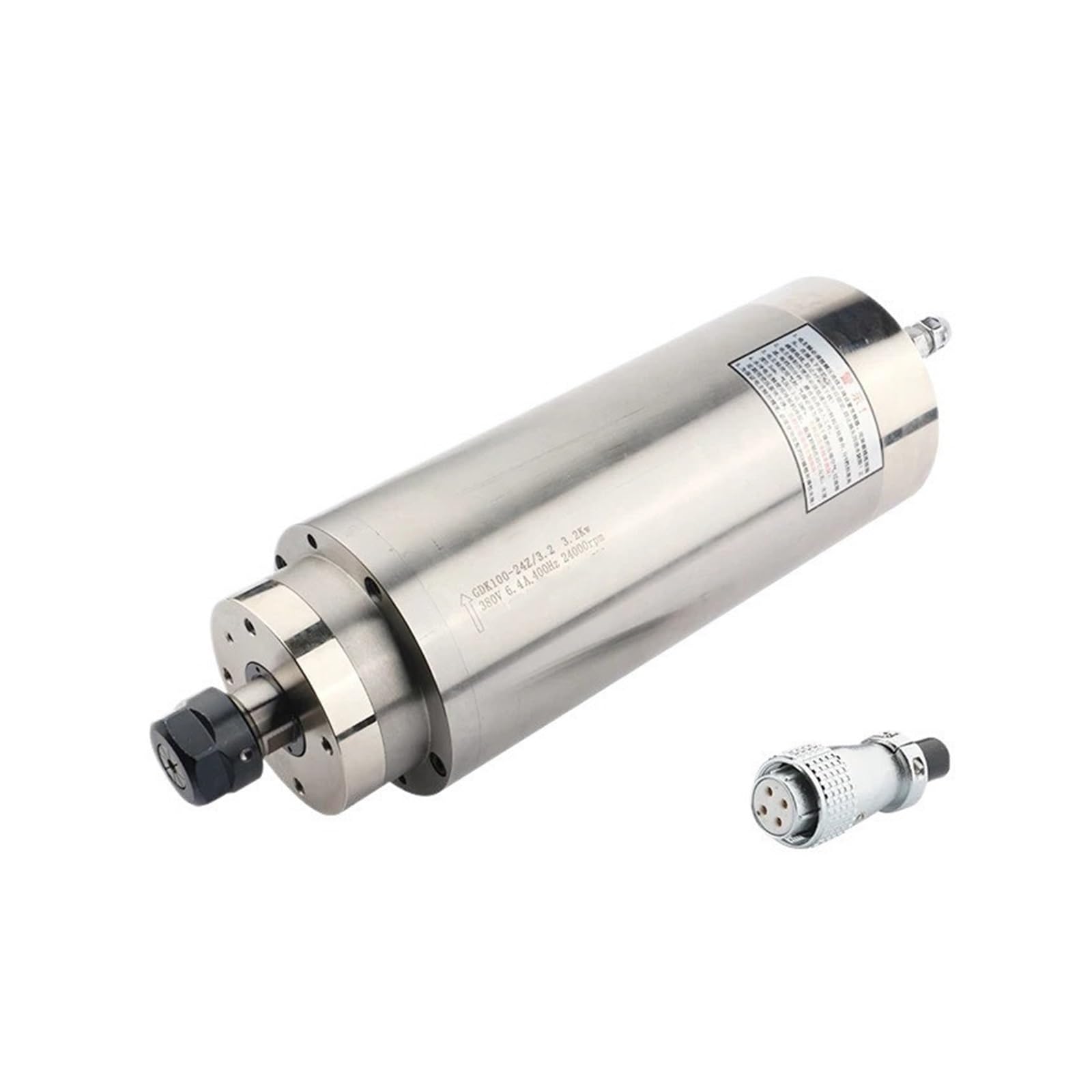 WAAZVXS GDK100-24Z/3.2kw CNC Spindle 100mm Water Cooled Spindle Motor 220V/380V ER20 Chuck Nut for Router Metal Milling Tool (Color : 3.2kw 220V)