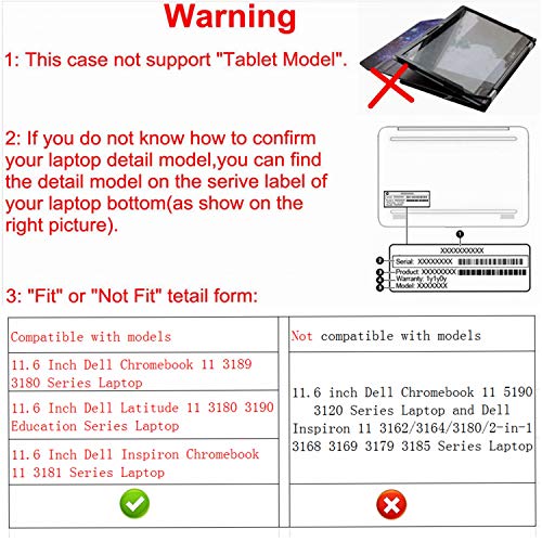 Alapmk Protective Case Cover for 11.6\" Dell Chromebook 11 3189 3180/Inspiron Chromebook 11 3181/Latitude 11 3180 3190 Education Series Laptop(Note:Not fit Dell Chromebook 11 5190 3120),Galaxy