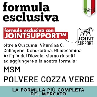 MyPetPrime Articolazioni Cane Mangime Complementare 125 Compresse | Nuova Formula JointSupport con MSM, Polvere di Cozza Verde, Glucosamina, Condroitina e Artiglio del Diavolo