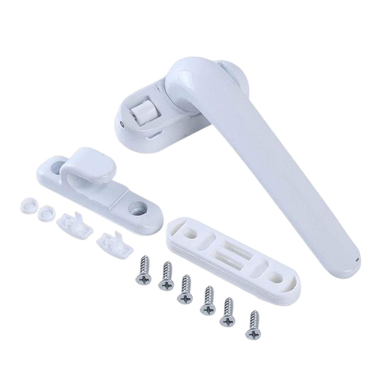 Eqqhjl White Right Window Handle Window Locks ， Aluminum Alloy With Lock Handle Door Replacement Casement Locking For Window Handles(White Right)