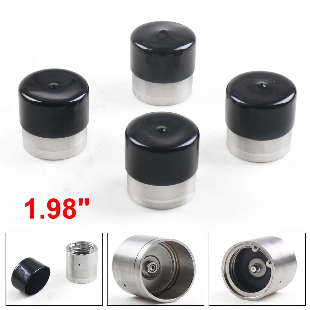 4pcs/Set Stainless Steel 1.98 inch Boat Trailer Bearing Protector Cap with Dust Cover (1.98in)
