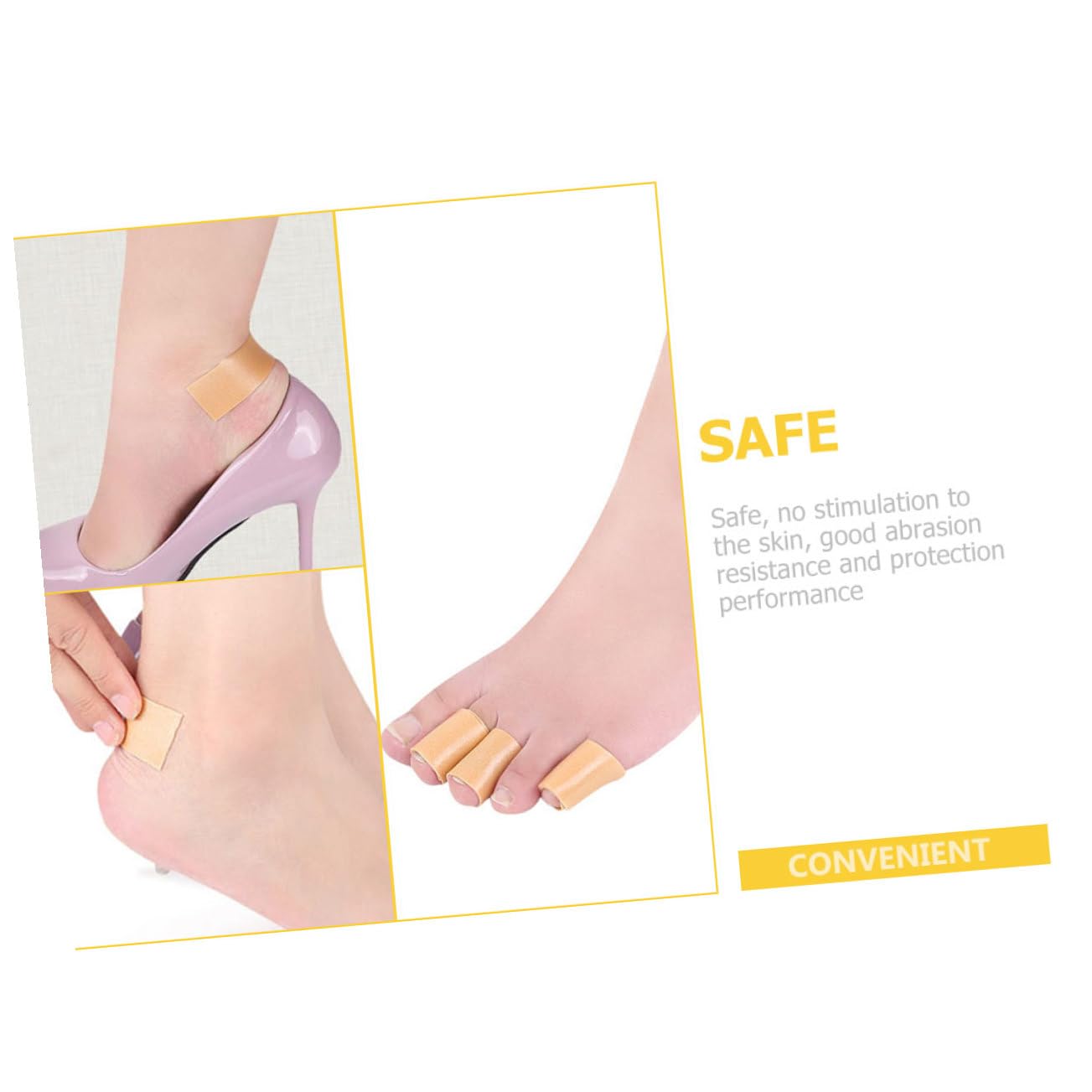 Patch Anti-ampoules Adhésif pour Talon en Mousse Pe, Protection Frottements et Ampoules, 6 Rouleaux, pour Talons Cassés et Orteils Sensibles