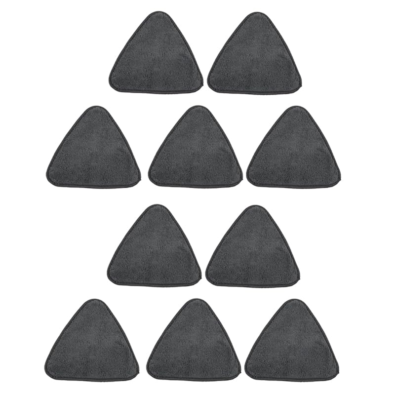 TRITAM 10PCS PañO de Microfibra Triangular Trapeador de Polvo Almohadillas de Cabeza de Repuesto Limpieza de Vidrio Trapos de Microfibra para Barrer Piso