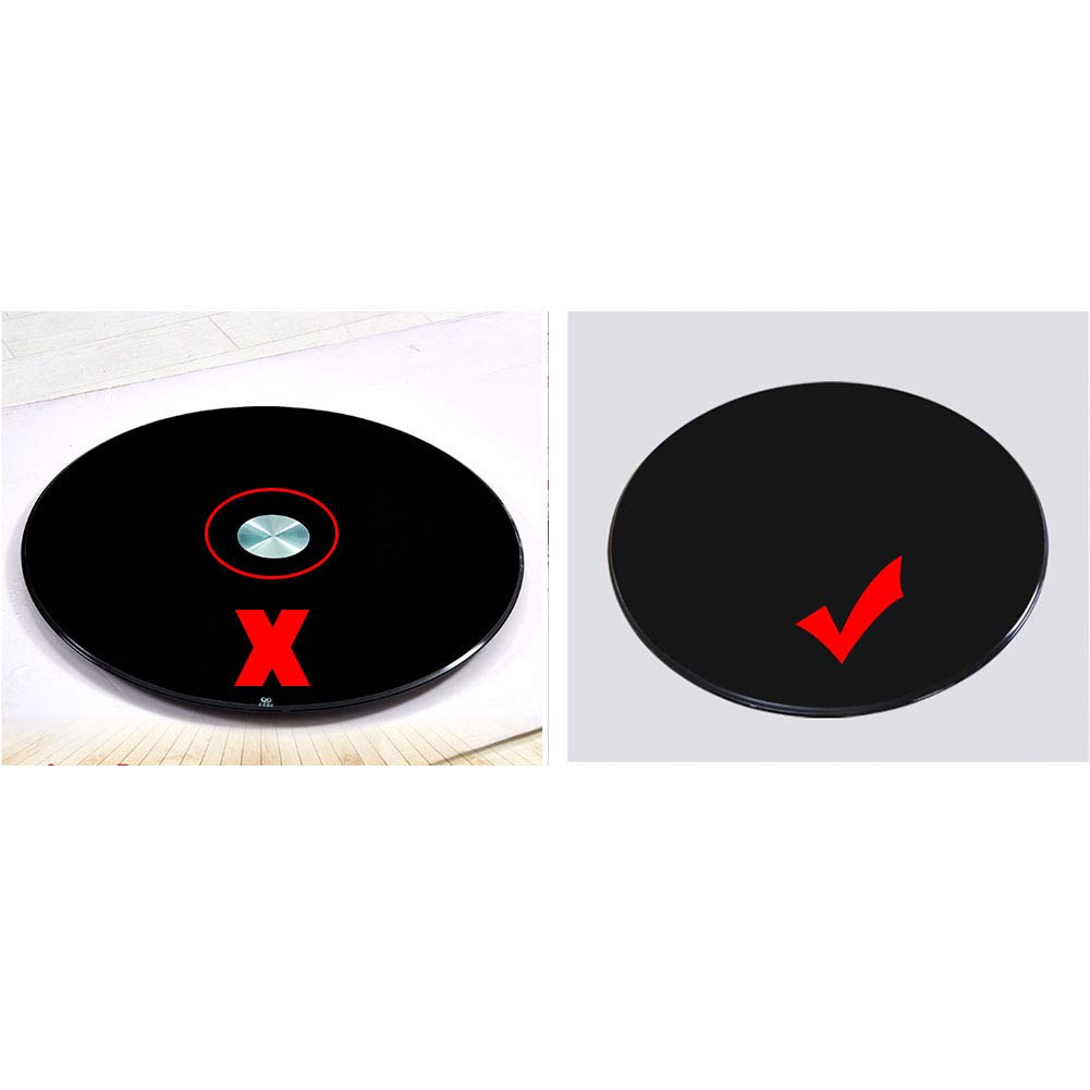 Plato Giratorio Tartas para Servir y Decorar Bandeja giratoria de vidrio templado mesa de comedor negra Lazy Susan, con base de acero giratoria resistente, rodamiento silencioso, 28/31/35/39 pulgadas