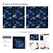 FunStick Vintage Dark Blue Floral Wallpaper Peel and Stick Wallpaper Black Marigold Flower Self Adhesive Wall Paper for Bedroom Bathroom Removable Blue Contact Paper for Walls Cabinets Desk 17.5