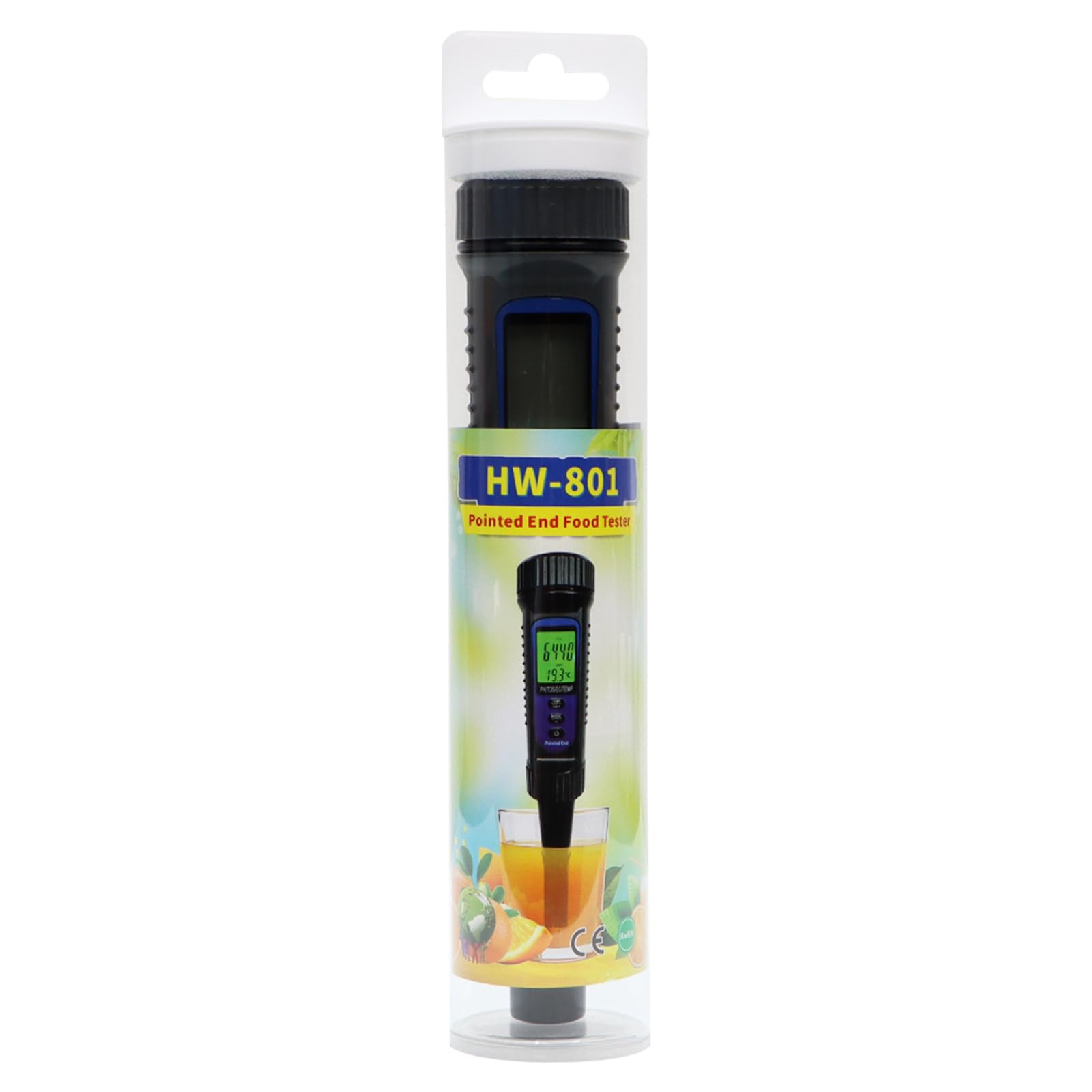 Probador de alimentos 4 en 1, herramienta de análisis de agua precisa con dispositivo de prueba de pantalla LCD ABS para dispositivo de análisis de pantalla LCD de temperatura