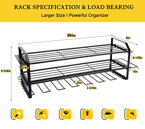 7 Drill Holder Wall Mount Power Tool Organizer,Garage Tool Organizer Wall Mount Cordless Drill Organizer Rack,Heavy Duty Power Tool Holder Utility Rack With Compact Design,Cordless Tool Storage Rack #TOP1