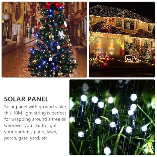Luces LED solares VILLCASE 10m 100 leds blancas miniatura 6