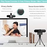 ToLuLu Webcam 4K 1080P with Microphone - 8 Megapixel USB Computer Web Camera Privacy Shutter and Tripod Pro Streaming PC Mac Desktop Laptop for Video Calling Recording Conference Zoom Skype YouTube - Image 5