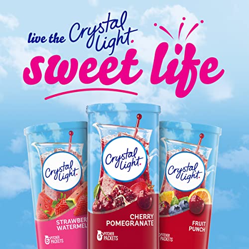 Crystal Light Sugar-Free Cherry Pomegranate Naturally Flavored Powdered Drink Mix (60 Ct Pack, 12 Canisters Of 5 Pitcher Packet) #TOP7