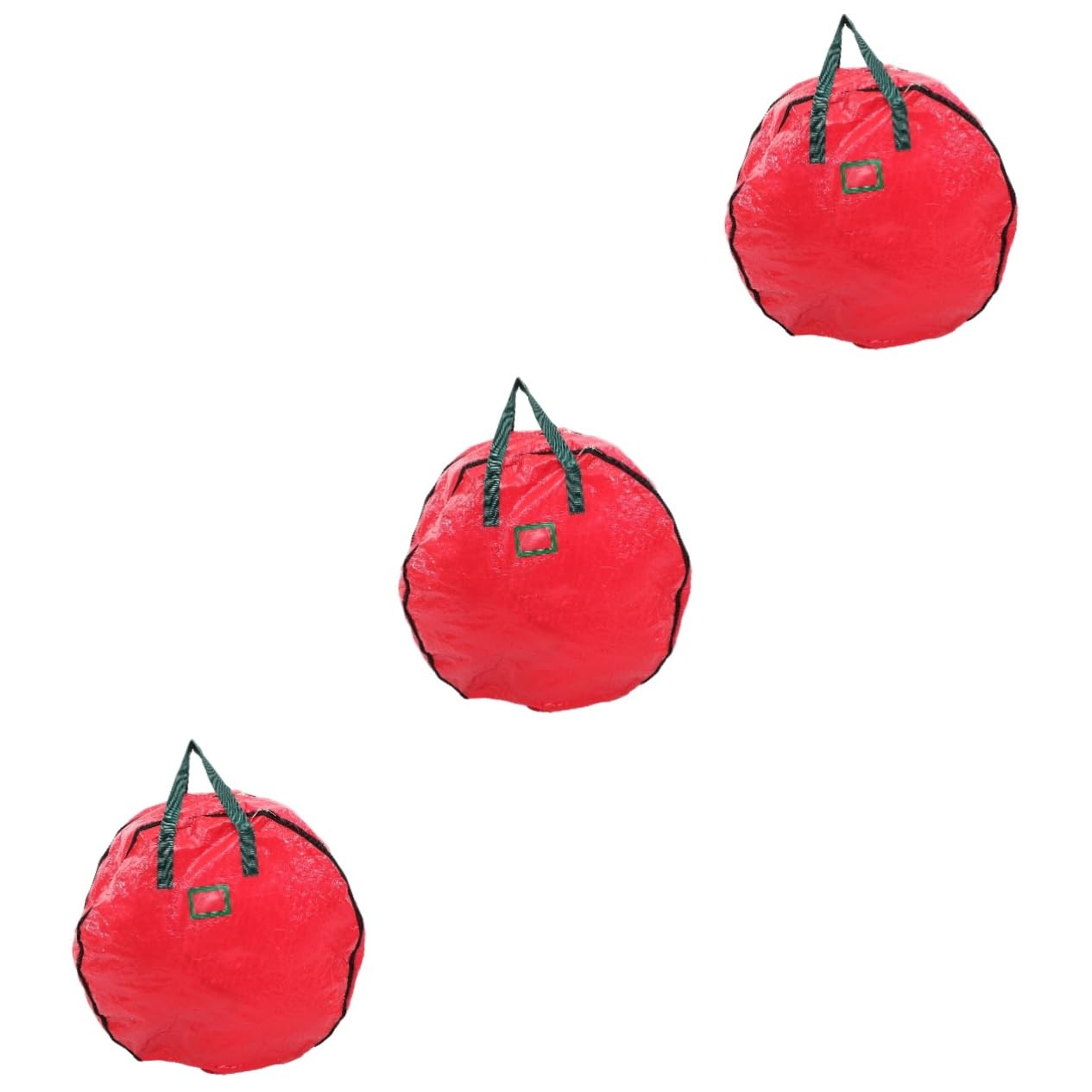 PRETYZOOM 3 Pz Borsa Porta Ghirlande Ghirlanda di Halloween Porta Regali Porta Ghirlanda Borsa Natalizia Sacchetto di Imballaggio della Ghirlanda Custodia PE Rosso