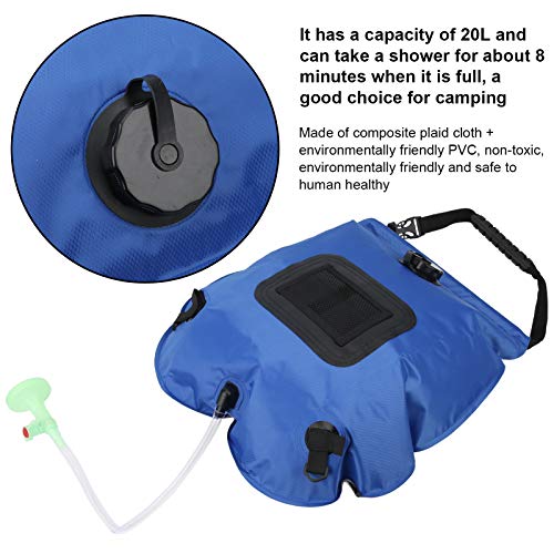 Bolsa de Ducha para Camping, Bolsa de Baño Portátil Solar de 20L con Cabezal de Ducha miniatura 7