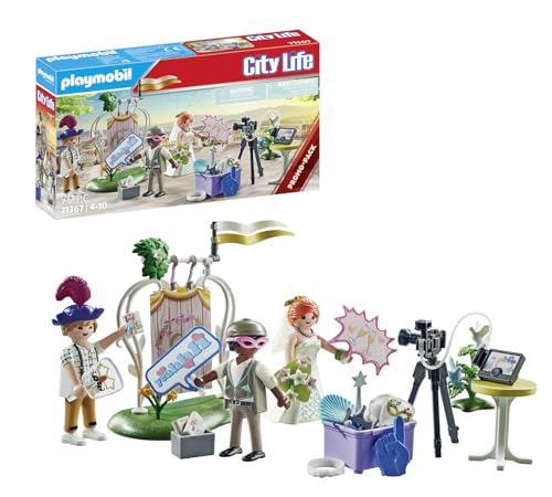 Playmobil 71367 Couple de mariés et Appareil Photo, pour capturer Les Moments de la fête de Mariage en Photos, avec des Accessoires de l'univers City Life Promo Pack pour Enfants dès 4 Ans Playmobil 71367 Couple de mariés et Appareil Photo, pour capturer Les Moments de la fête de Mariage en Photos, avec des Accessoires de l'univers City Life Promo Pack pour Enfants dès 4 Ans