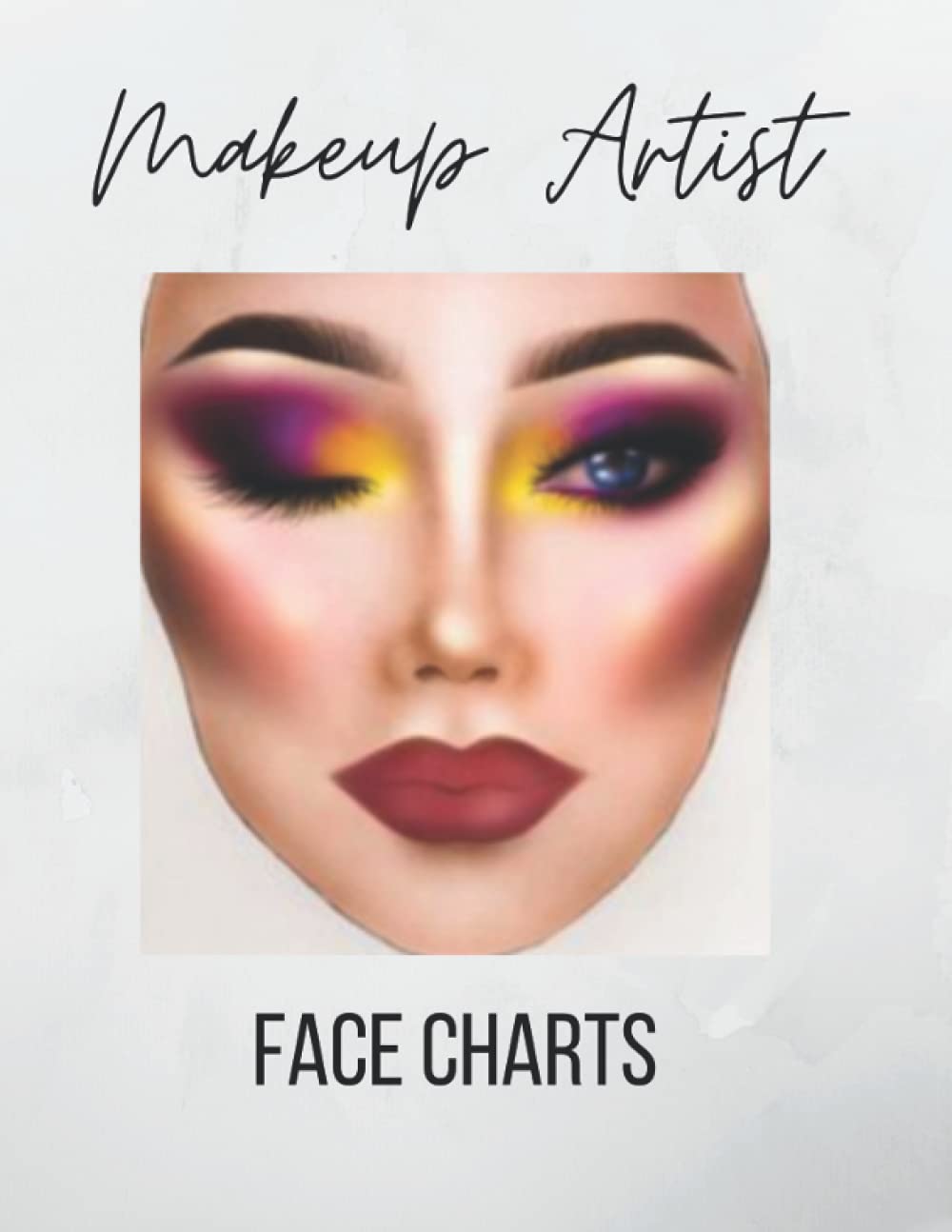 Makeup Artist Face Charts: 150 Face Templates for The Makeup Artist