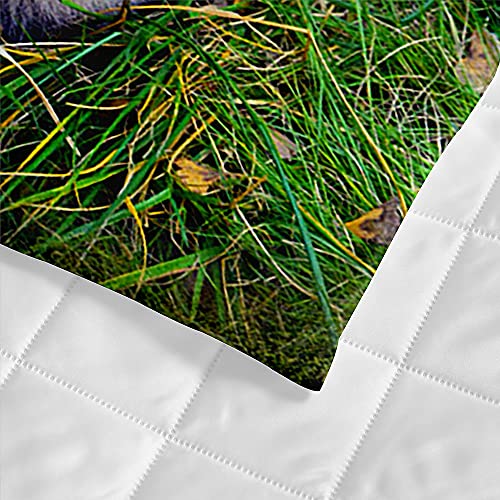 Couvre lit matelassé en microfibre douce avec impression réversible 3D - 6