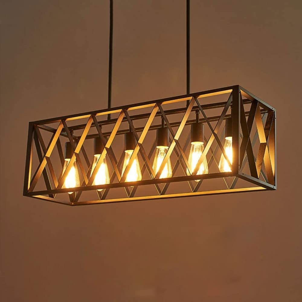 Lampe suspendue rétro réglable en hauteur pour corriger les plafonds sombres