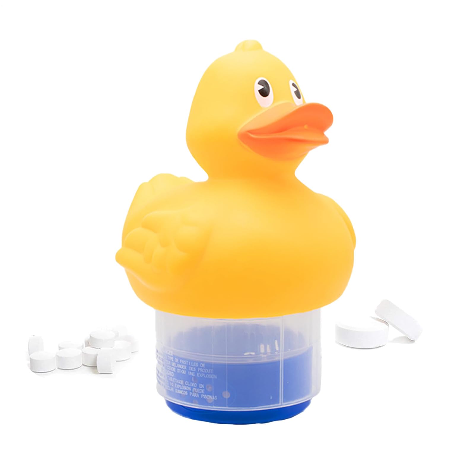 Flotador dosificador de Piscina en Forma de Pato, dosificador de Cloro Ajustable para tabletas de 1 y 3 Pulgadas, Flotador eficaz para Piscina, SPA, Acuario para el Cuidado del Agua (11 x 3 Pulgadas)