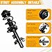 Pair Front Complete Struts Assembly with Coil Spring Compatible with JEEP CHEROKEE 2014-2022 FWD Shock Absorbers Kit 13611 13612, Left & Right, 2PCS