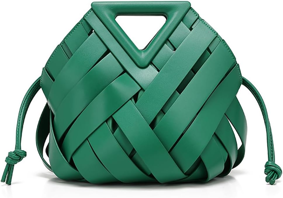 Vegan Leather Clutch Purses for Women Woven Small Crossbody Shoulder Bag Cute Top Handle Handbags Satchels 2026