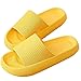 Produktbild GYYlucky Unisex Sandalen Sommer Elegant Hausschuhe rutschfest Badeschuhe Cozy Slides Wolken Slipper Original Cloudyzz Schlappen Kissenrutschen Pantoffeln Indoor (Color : Yellow, Size : Medium)