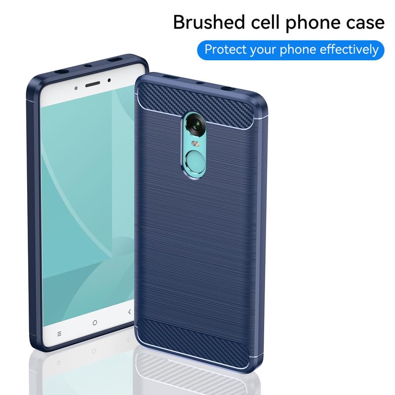 Image of Hybrid Carbon Fiber Back Case for Mi Redmi Note 4 / Note 4X (Blue)