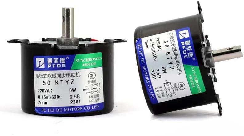 50KTYZ Permanent Magnet Synchronous Motor AC220V 2.5-50R/Min Low Speed Reducer Motors with Controllable Positive Negative - (Speed: 15rpm)
