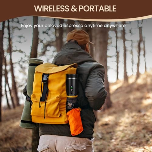 LAMA Electric Espresso Coffee Machine, Portable Coffee Maker, 3 In 1 Travel Coffee Maker, 4-6 min Self-Heating, Large Capsules, Small Capsules, Ground Coffee for Camping, RV, Office, Home Black - Image 7