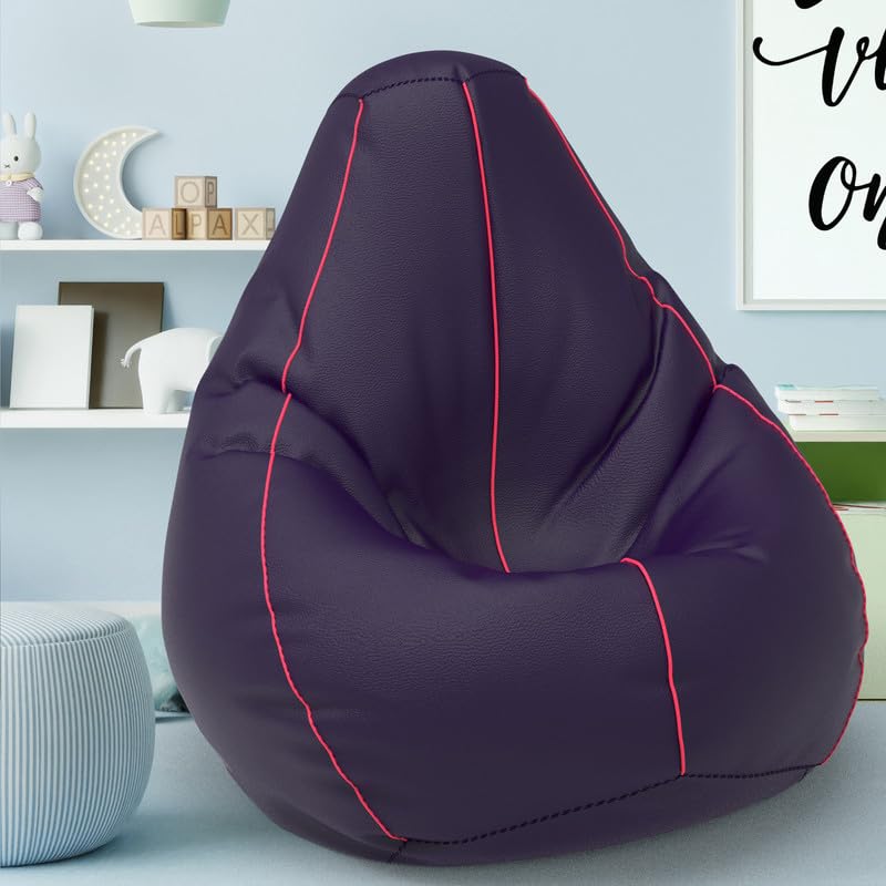 Biggie Bean Bag Cover 6XL- Official: Bailey & Bakers Bean Bags - Max User Height : 6-6.5 Ft. - Weight : 99-110 Kgs(Model: Indigo Pink)-image-43