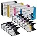 LD © Brother Compatible LC75 Bulk Set of 10 High Yield Ink Cartridges: 4 Black & 2 each of Cyan / Magenta / Yellow
