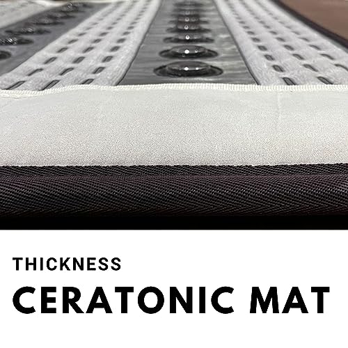 Image of AROGYA 64 Ceratonic Stone Heating Mat For Back Pain Relief & Muscle Relaxation Far Infrared Heating Mattress Promote Metabolism Improve Circulation EMS Full Body Massage For Home, Office, Clinic
