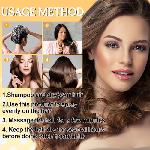 2PCS Biotin Premium Hair Growth Serum, Biotin Hair Growth Spray, Biotin Thickening Herbal Serum, Biotin Herbal Serum for Thicker Longer & Stronger Hair - Thumbnail 6