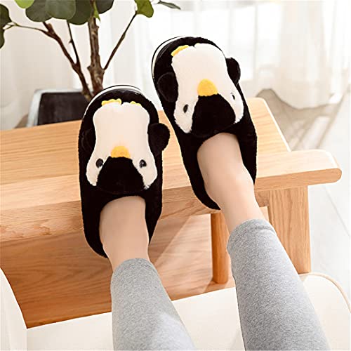 YILANLAN Women's Penguin Plush Warm Animal Home Cute Slippers3