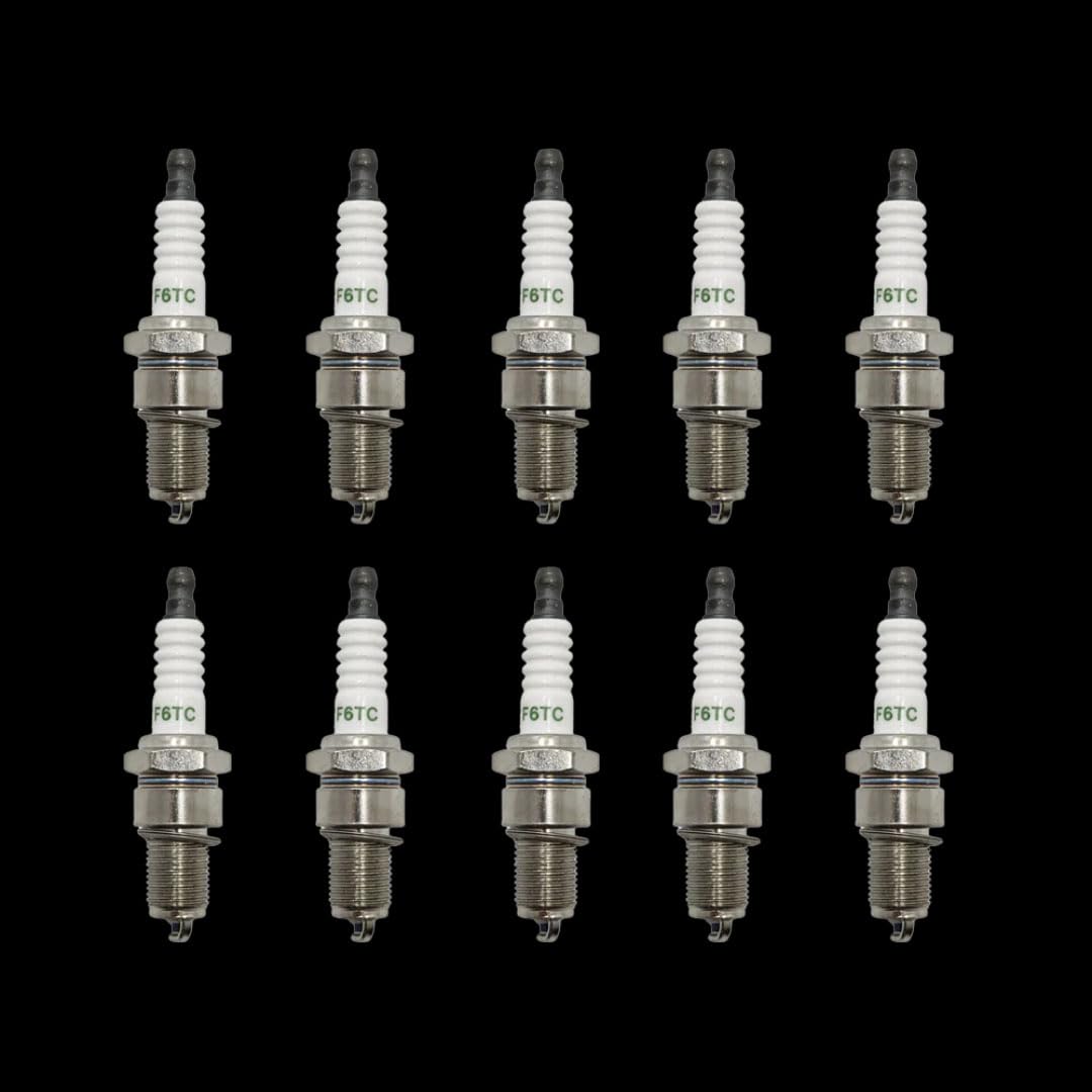 Candele di accensione per Tosaerba e Accessori Attrezzi da Giardino, la Candela sostituisce BPR6ES/W20EPR-U/W7DCR/RN9YC, 10 Pezzi F6TC