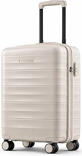 Handgepäck Koffer 55x31x21cm - Hartschalenkoffer aus PP - Leicht Koffer & Trolleys klein - Mariner Reisekoffer mit 4 Rollen & Zahlenschloss, Handgepäck Koffer, Dünengrau