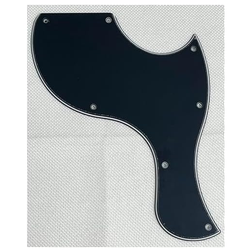 Golpeador de guitarra Gibson Les Paul SG Junior Style (3 capas, negro)