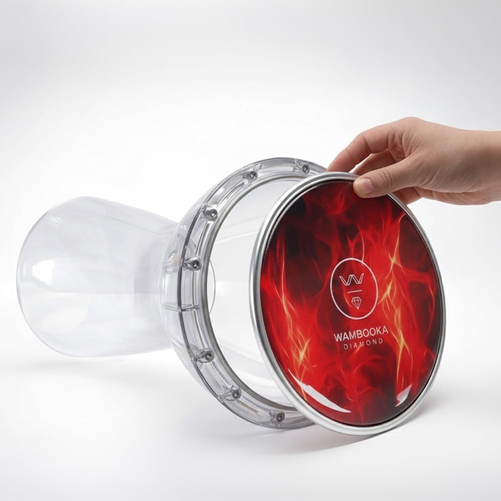 Diamond pelli di ricambio per Darbuka da 8.75" (22,5cm) Set | Pacco da 3 | Transparent, Red Lava, Fiber Skin