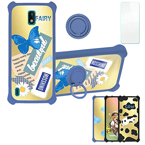 Aroepurt Funda para Nokia 1.3 Funda Compatible con Nokia 1.3 Case Carcasa [con 9H Dureza HD Protector Pantalla] PC + Silicona Soporte DJL-HDX