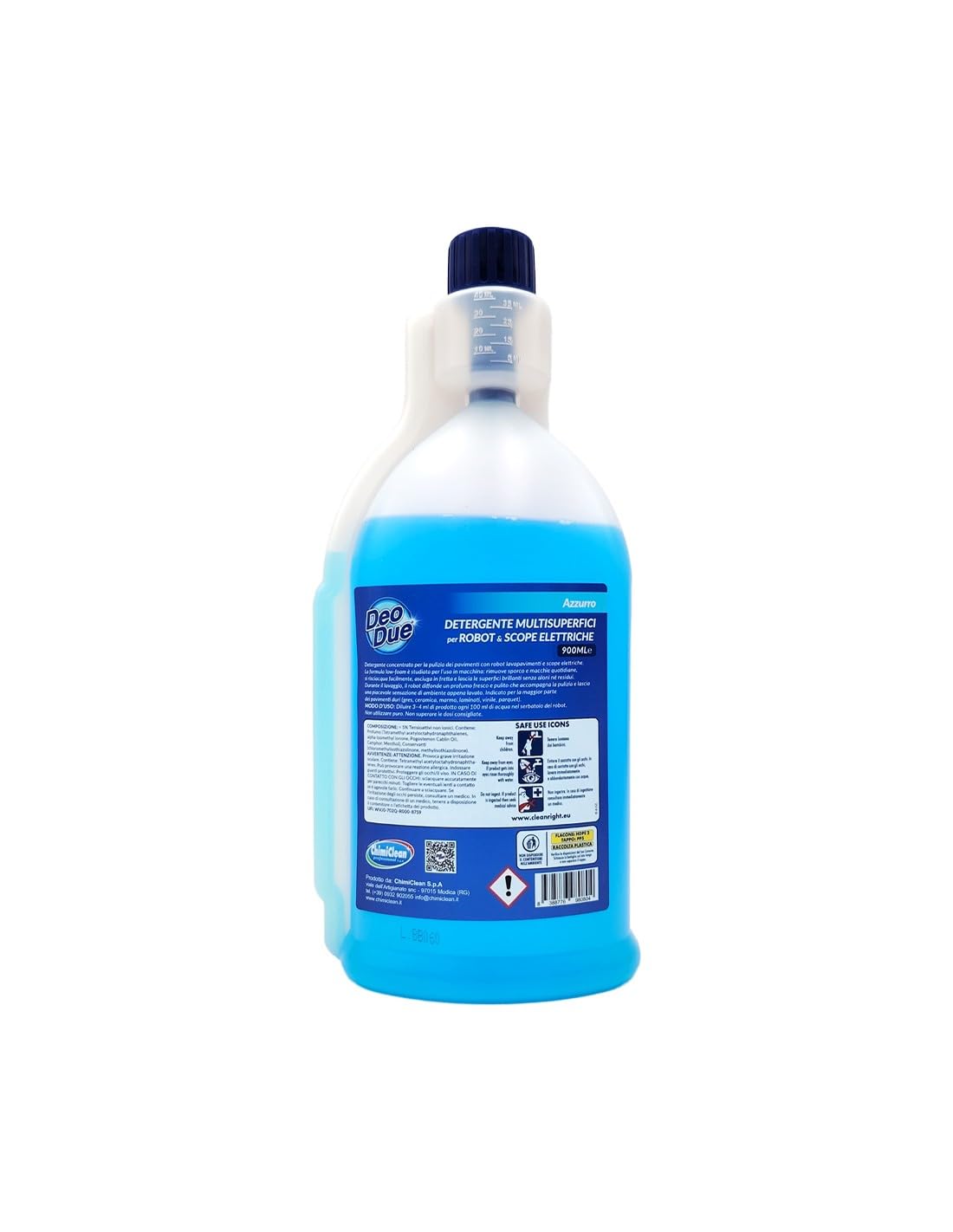 Pacchetto di prova Deo Due Detergente concentrato per la pulizia dei pavimenti con robot aspirapolvere e aspirapolvere per la polvere 3 x 900 ml / 3 Varie profumazioni + Beni Culinari Portachiavi