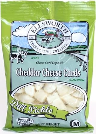 Wisconsin Cheese Curds 3 Pack Ellsworth Brunch Trio (Garlic, Natural, Dill) by Deli Direct, Fresh Cheddar Cheese Curds Snack, Authentic Wisconsin Cheese for Charcuterie & Gifts