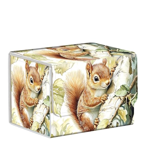 ETLKJVBL for MTG Card Storage Solution - for MTG Card Box and Commander Decks, High Capacity Anime Card Sleeves for Mtg Deck Box, Designed Specifically for Mtg Players, Cute Little Squirrel