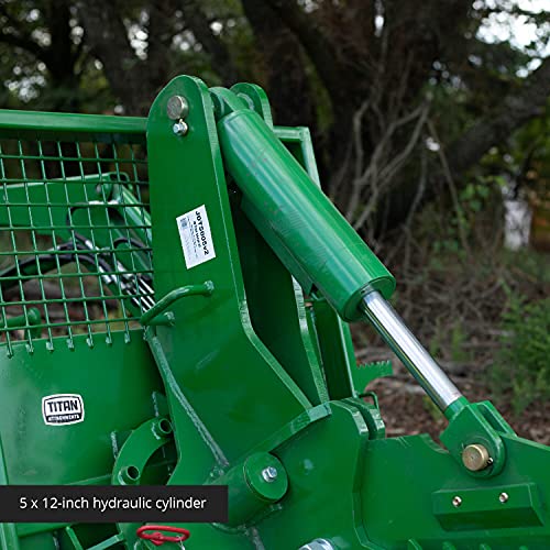 Titan Attachments 12" Rotating Tree Shear Attachment 5" Cylinder For Jd Hook And Pin Loaders #TOP5