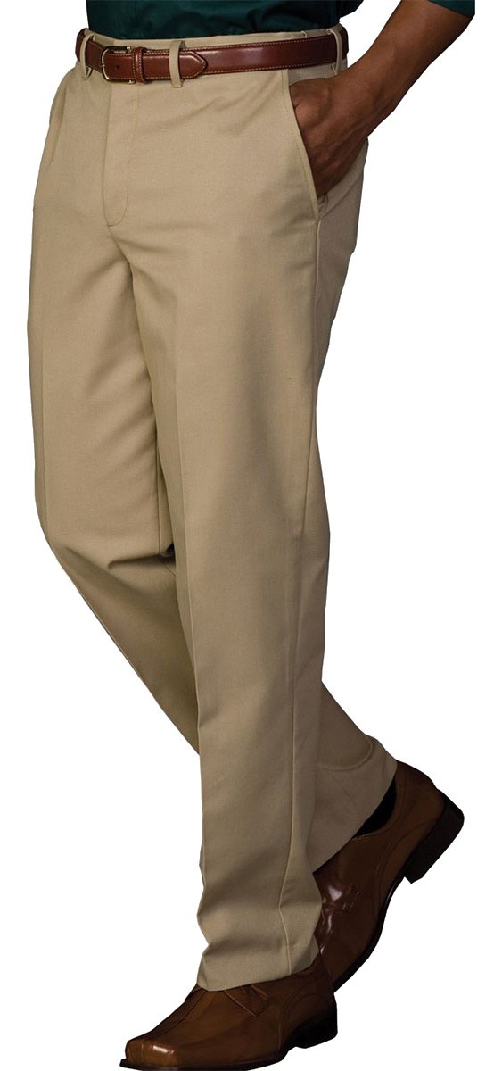 Ed Garments Men'S 2578 Casual Chino Easy Fit Dress Pants (Khaki)