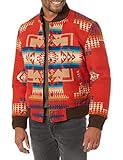 Pendleton Men's Quilted Gorge Wool Jacket, Chief Joseph-Red, Medium