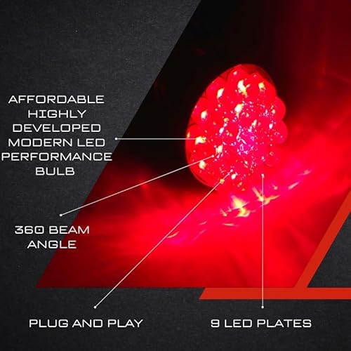 TEAFIRST Lâmpadas LED de freio para carro 12v 1157 vermelho branco (branco)