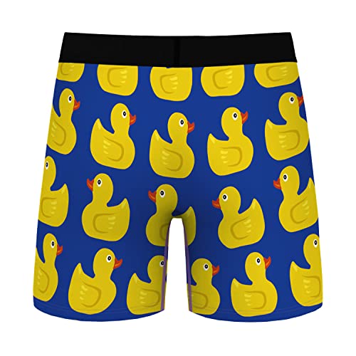 Aueyan Funny Underwear For Men Blue Yellow Mens Boxer Briefs With Designs Fun Boxers Cute Duck Pajama Shorts Sleep Pj Crazy Unique Underwear Briefs Novelty Boxer Printed Short Leg M Medium thumb #1