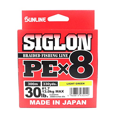 Sunline Tressé de pêche Siglon PE 8 0.223 mm fil résistant de 13 kg