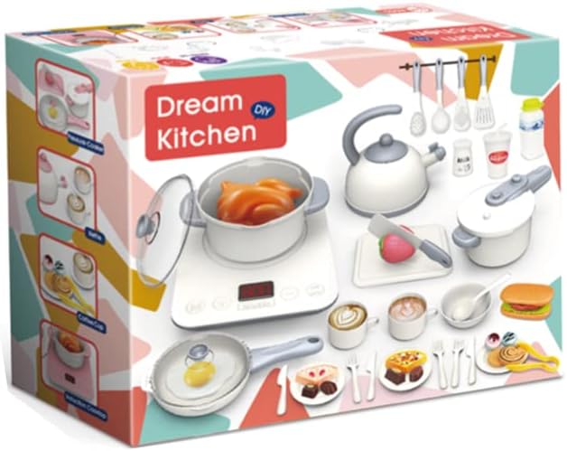 Set De Cocina De Juguete 25 Piezas – Utensilios De Acero Inoxidable Para Juego De Roles De Chef Infantil